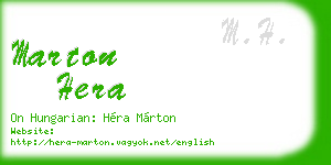 marton hera business card