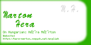 marton hera business card